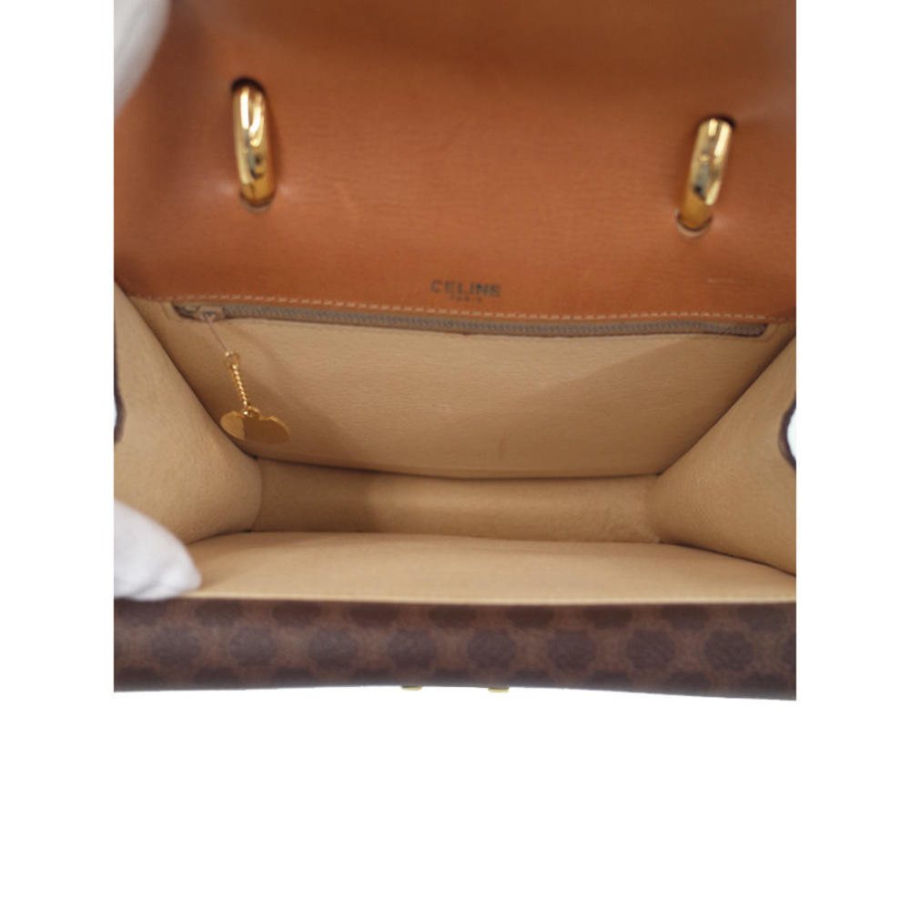 Celine Macadam Pattern Top Handle Handbag Brown - image 3